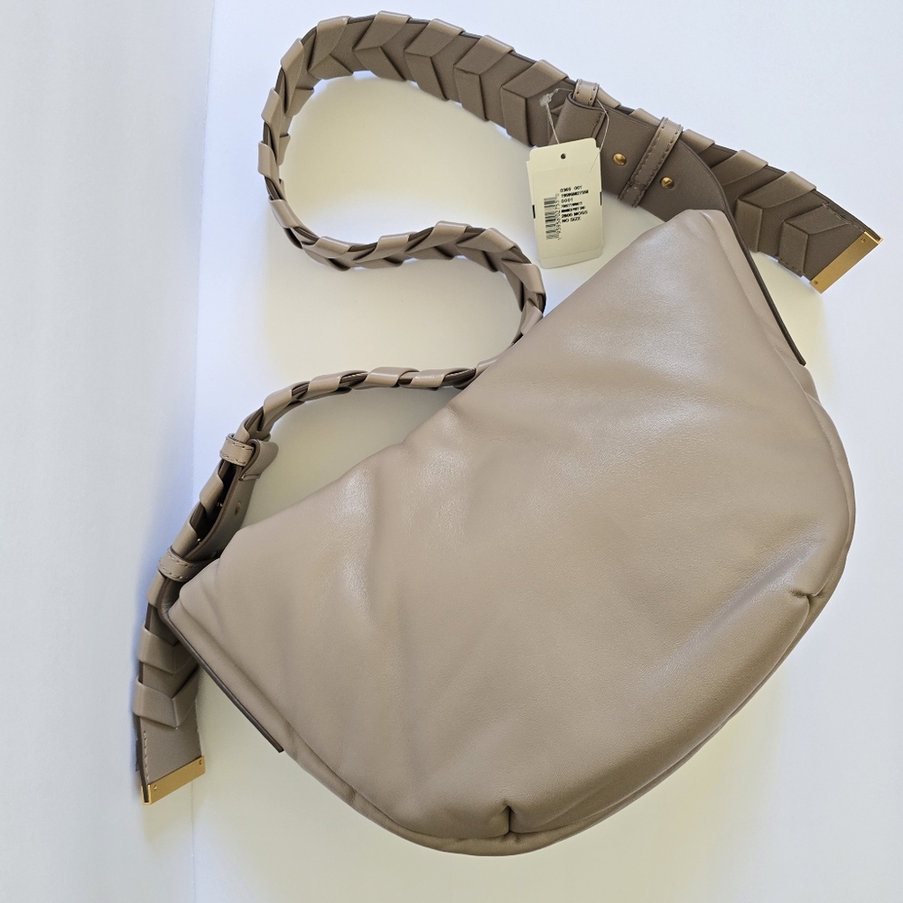 Stella McCartney Braided Puff Shoulder Bag Moss Tan - Picture 2 of 15